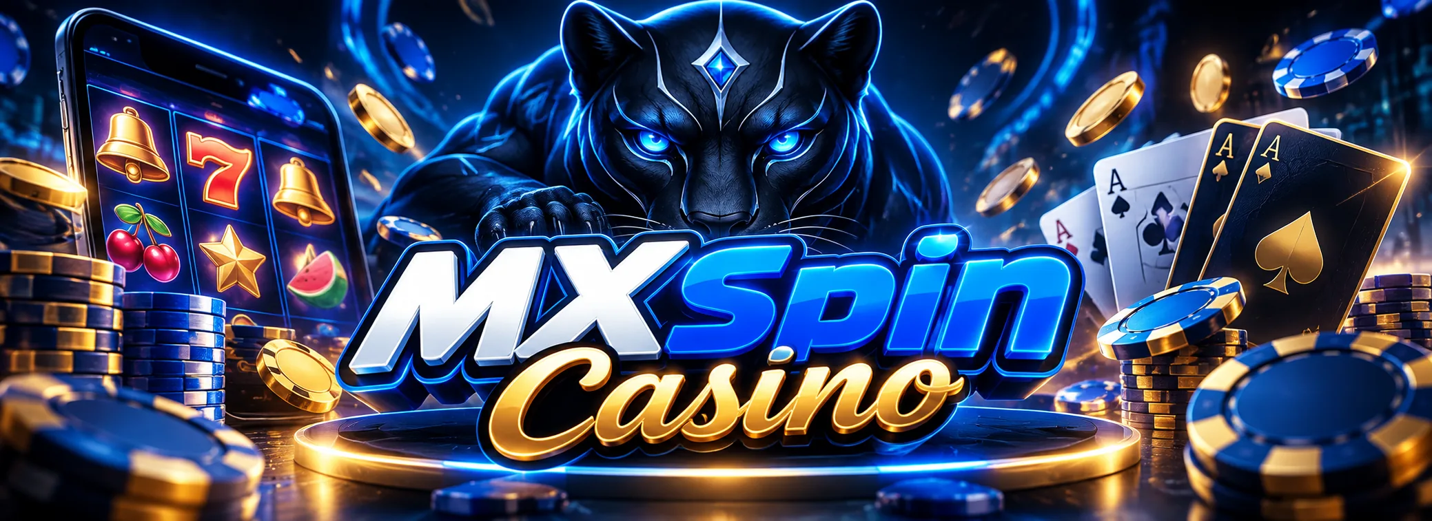 Banner de bienvenida de MXSpin Casino con bono de $15,000 MXN y 150 giros gratis para jugadores en México